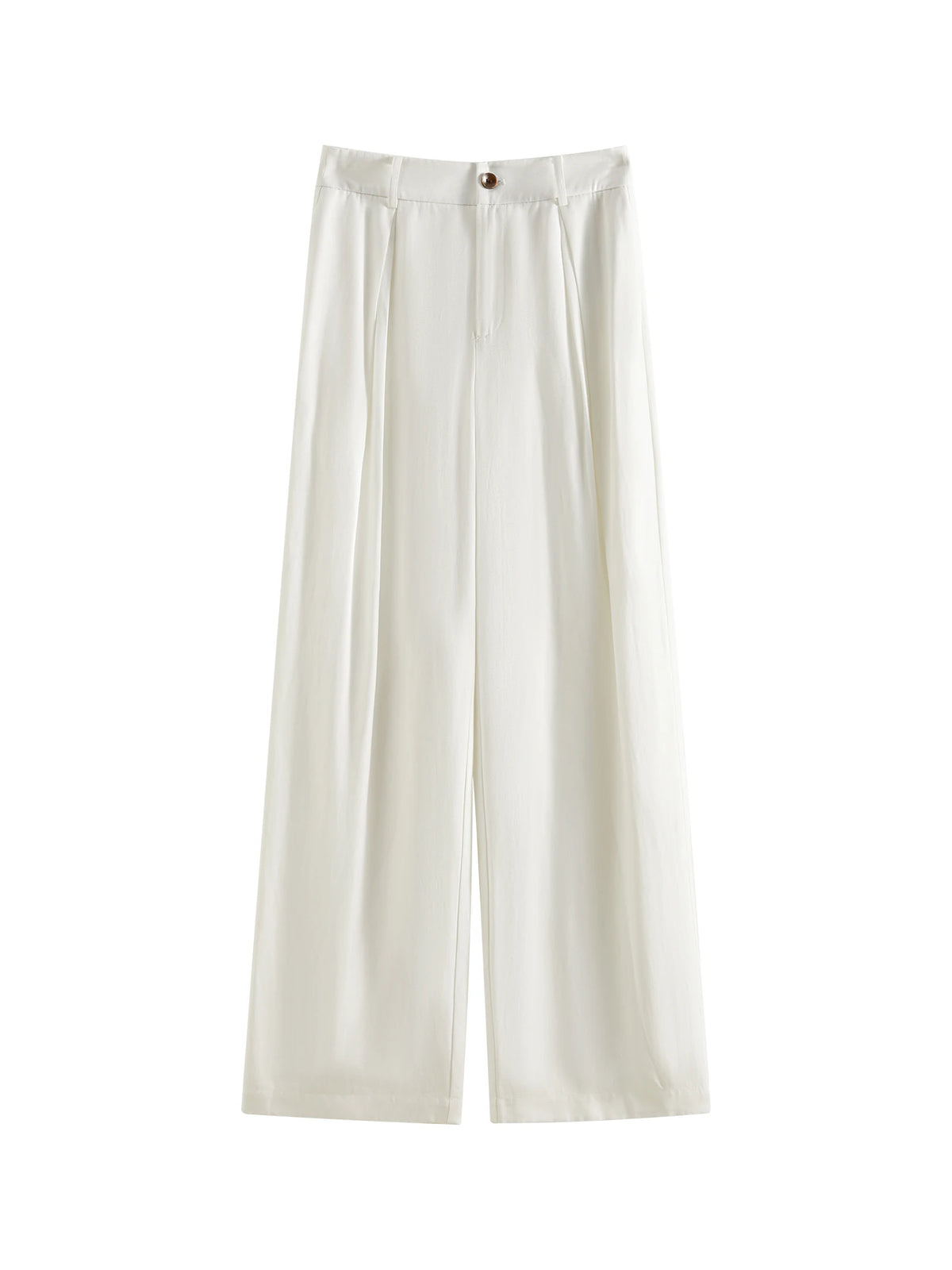 Vintage Eco Linen Wide-Leg Pants & Vest Set for Elegant Style