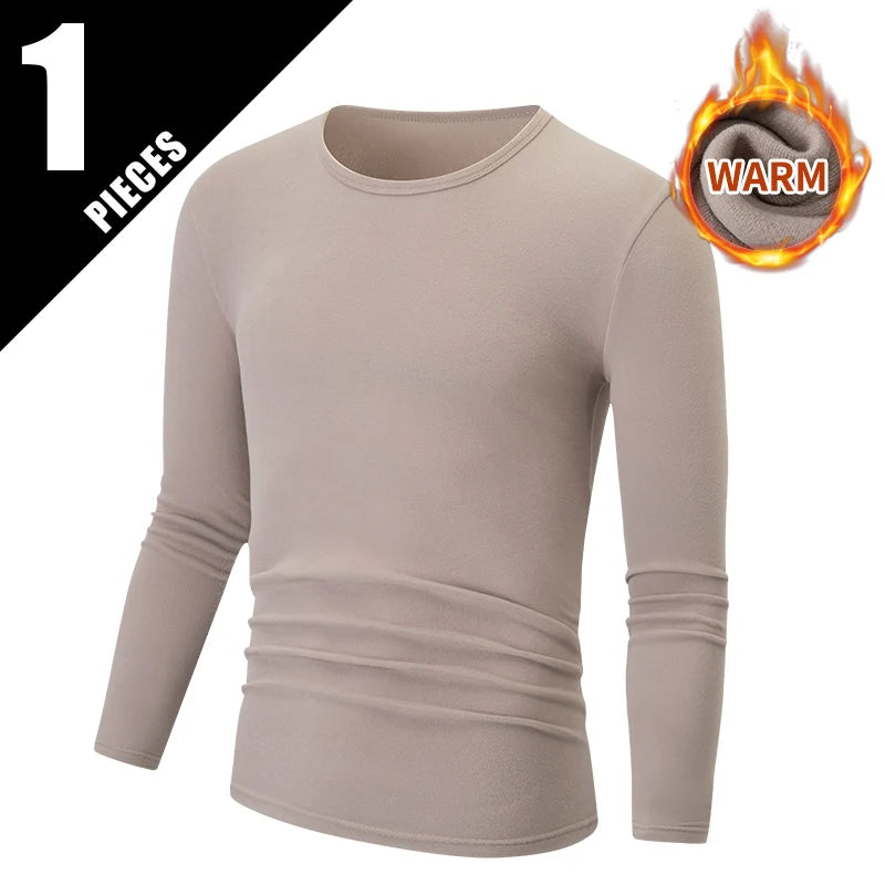 Men's Warm Long Sleeve Casual T-Shirt - Comfortable & Stylish