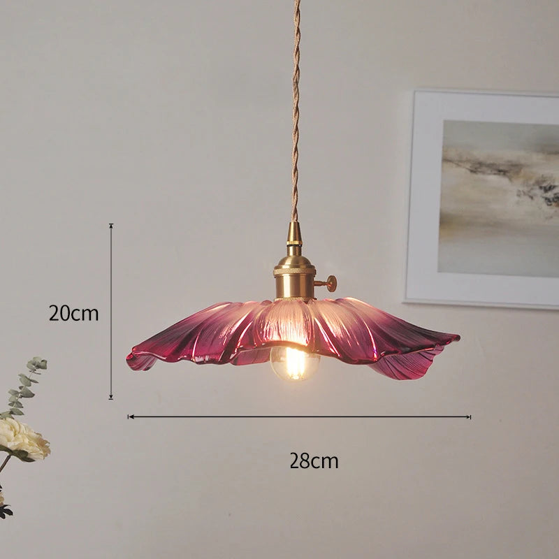 Elegant French Glass Chandelier - Colorful Tiffany Lighting