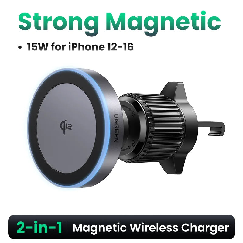 UGREEN 15W Magnetic Wireless Charger Stand for iPhone 15/16 Pro Max