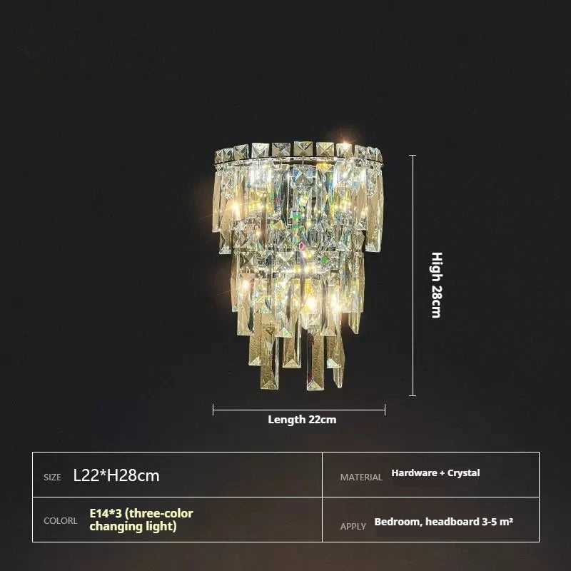 Elegant Modern Crystal Wall Lamp for Living Room & Staircase Decor