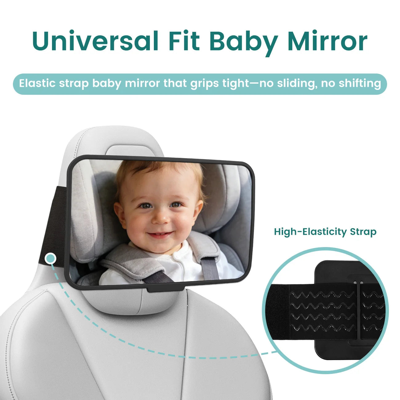 Shatterproof Baby Car Mirror - Safe Rearview Monitor for Infants