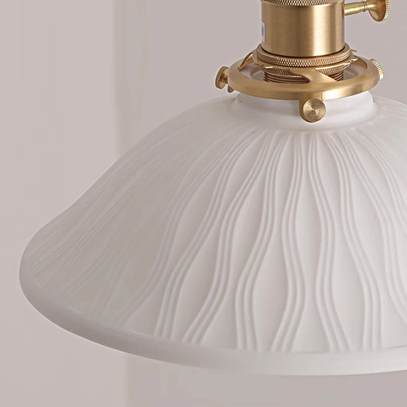 Elegant Ceramic Pendant Lamp for Dining & Living Spaces - Bronze Finish