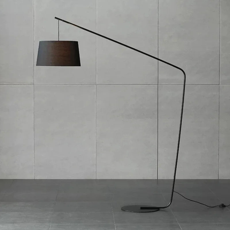 Danish Nordic LED Floor Lamp - Modern Fabric Shade for Living Spaces