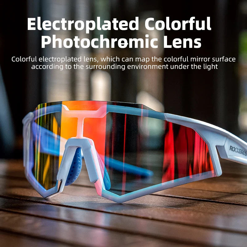 ROCKBROS Photochromic Polarized Cycling Glasses - Ultra UV400 Protection