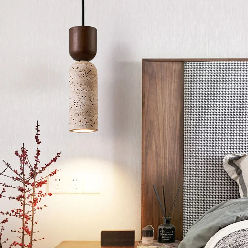 Vintage Wabi-Sabi Style Pendant Chandelier for Elegant Bedroom Ambiance