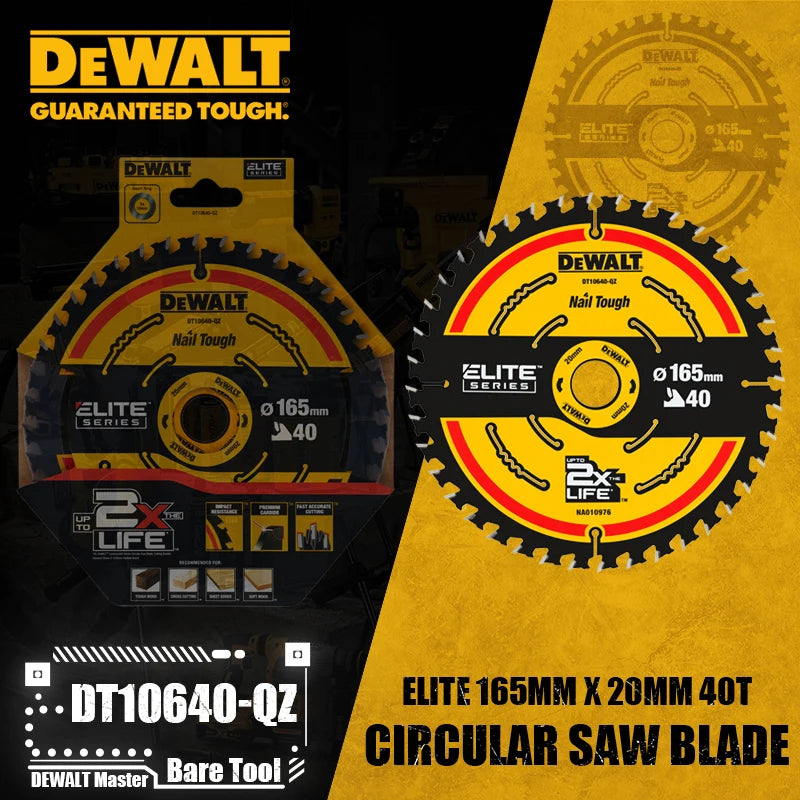 DEWALT Elite Circular Saw Blade 165mm - Choose 24T or 40T