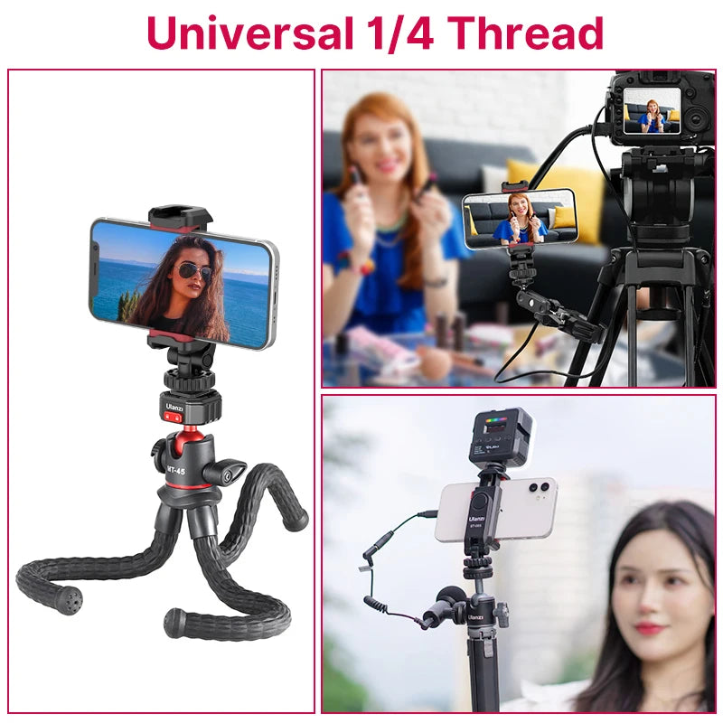 Ulanzi ST-06S 360° Mobile Phone Clip Holder for Tripods & Accessories