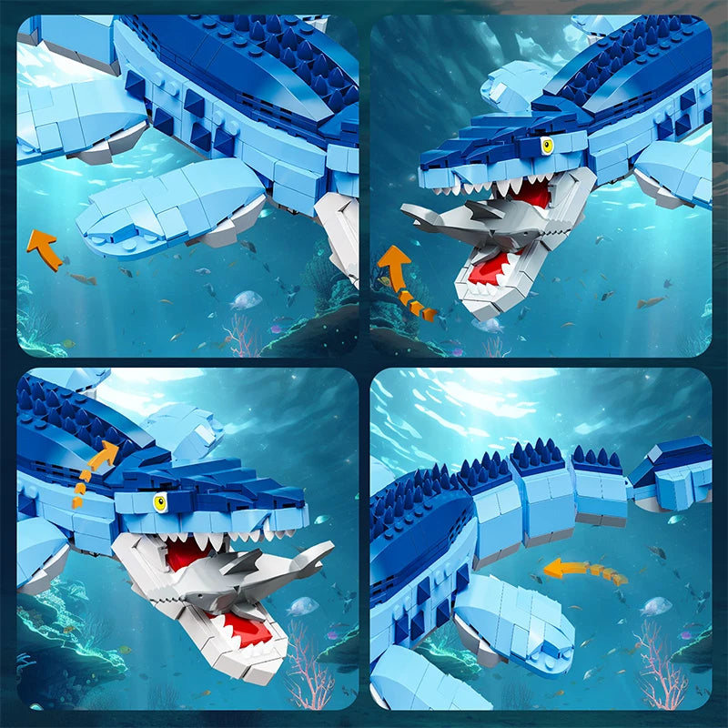 Dinosaur Building Blocks Set - Create Your Own Mosasaurus