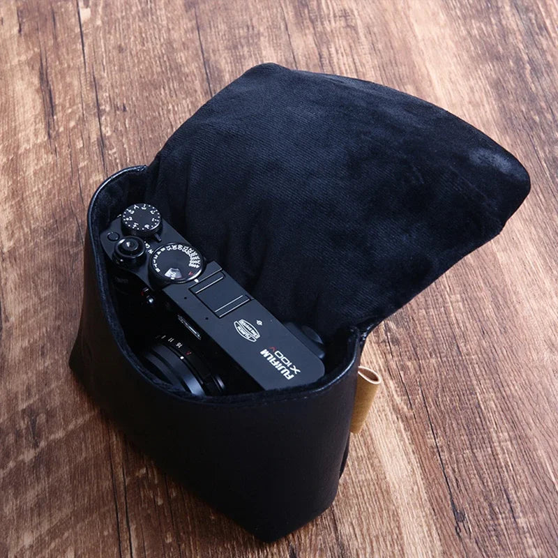 PU Leather Camera Bag for Fujifilm, Canon, Leica & Sony Cameras