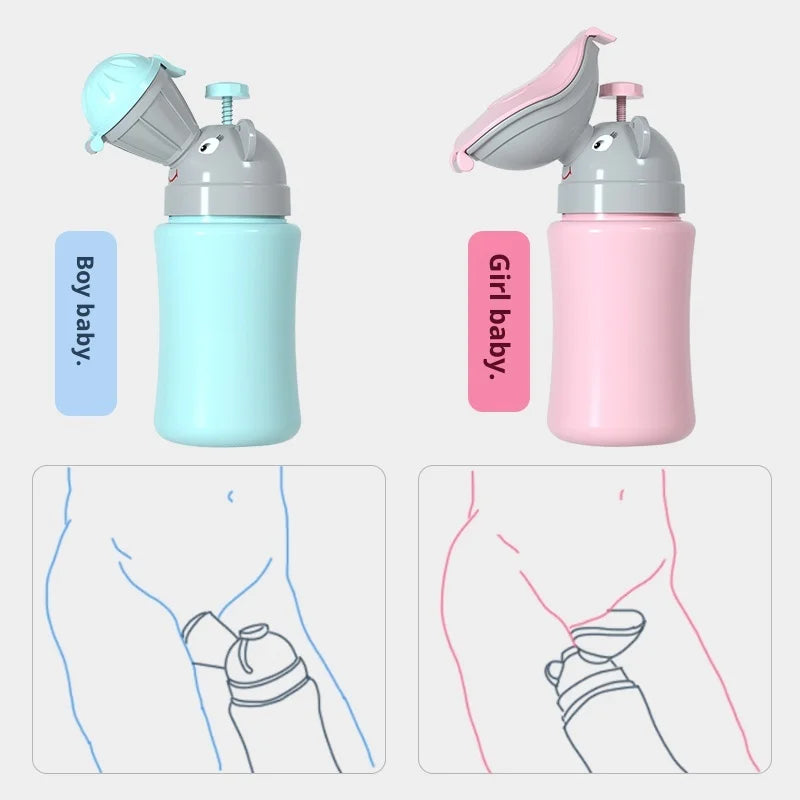 Cute Elephant Portable Travel Urinal - Leak-Proof & Easy to Clean
