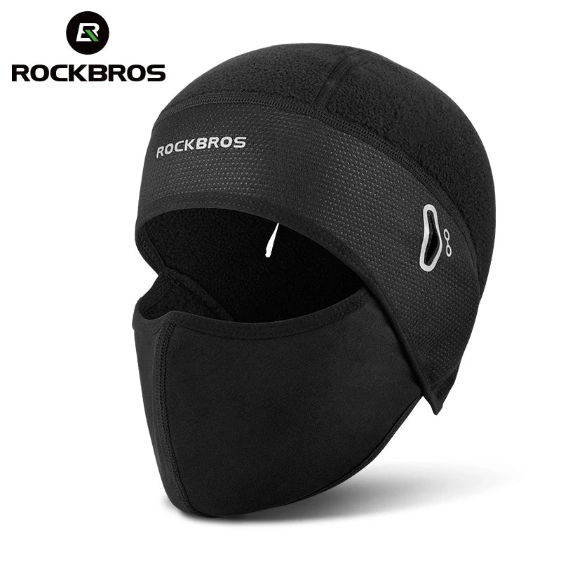 ROCKBROS Winter Thermal Fleece Cycling Balaclava - Windproof Face Mask
