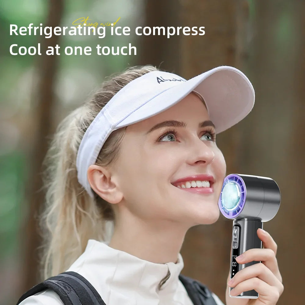 High-Speed Handheld USB Rechargeable Mini Fan - Cool Anywhere!