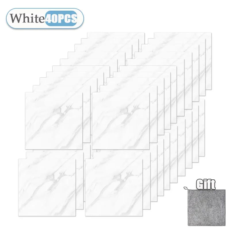 Thickened Self-Adhesive Marble Tile Stickers - Waterproof & Durable