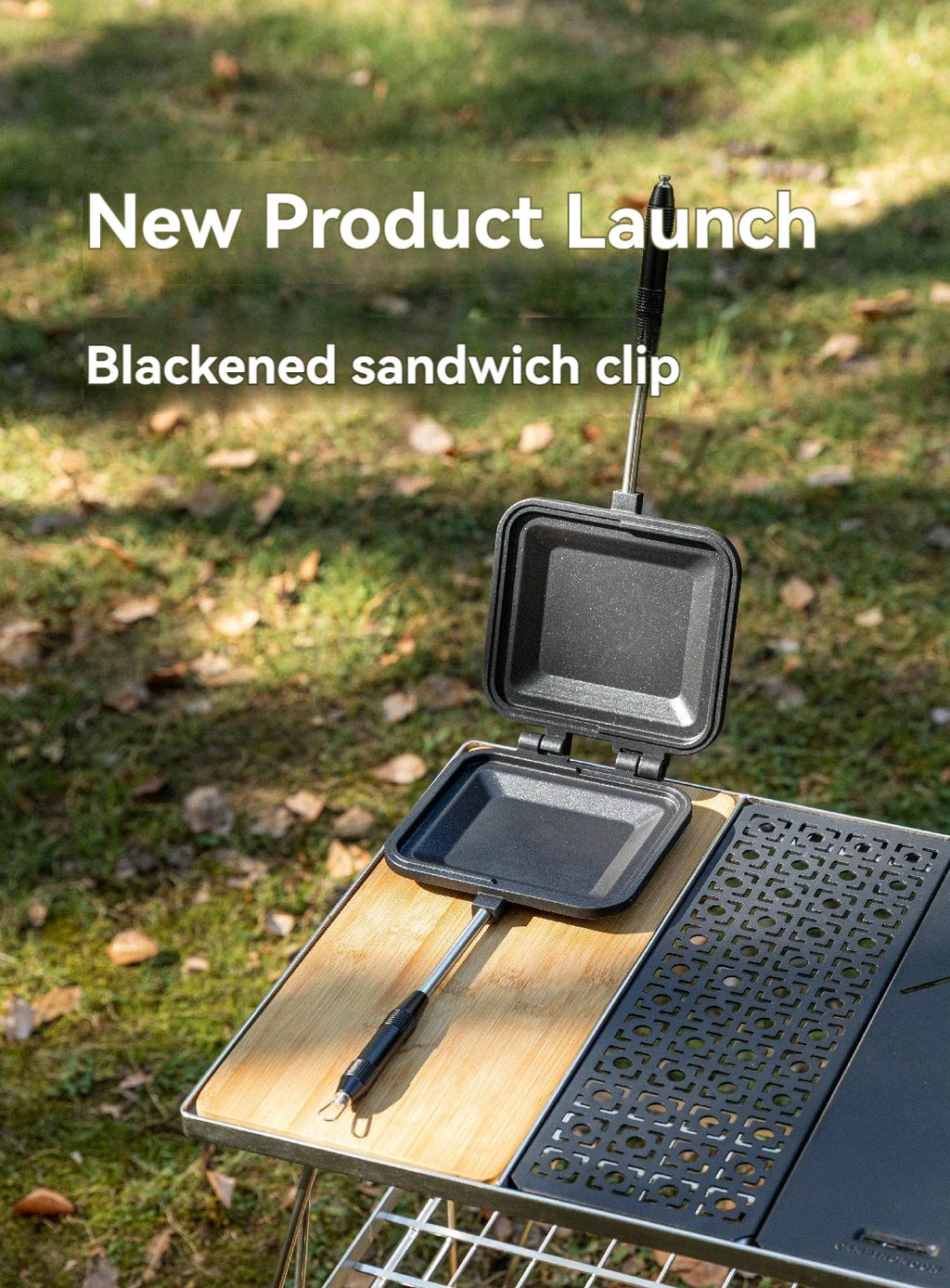 CAMPINGMOON Non-Stick Double-Sided Sandwich Grill Pan - BKTT-1315
