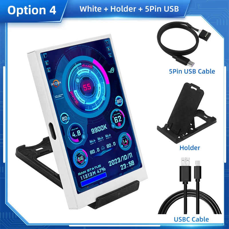 3.5 Inch USB Type-C IPS Secondary Monitor for PC & Custom Software