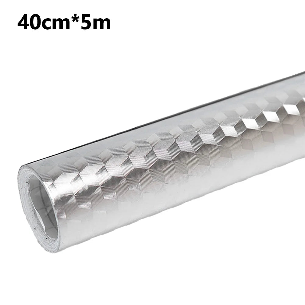 Waterproof Kitchen Countertop Oil-Proof Aluminum Foil Sticker - 1/2/5M