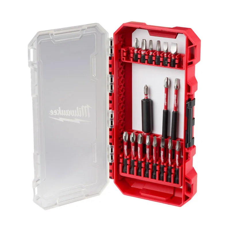 Milwaukee 18-Piece Shockwave Impact Bit Set - High Strength & Versatile
