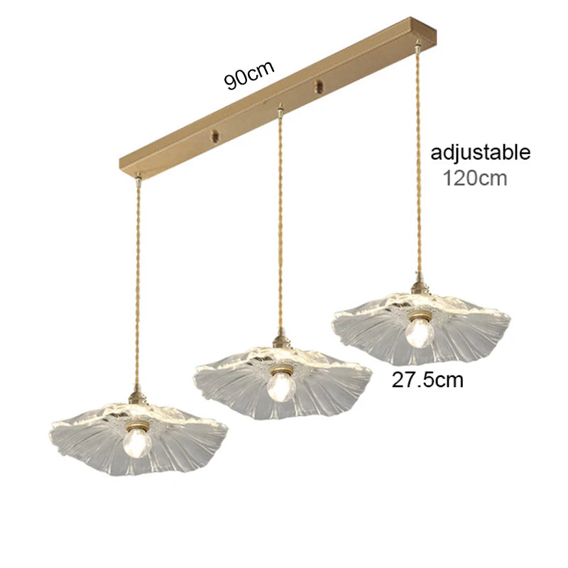 Stylish Glass Pendant Light - Modern Hanging Lamp for Dining & Kitchen