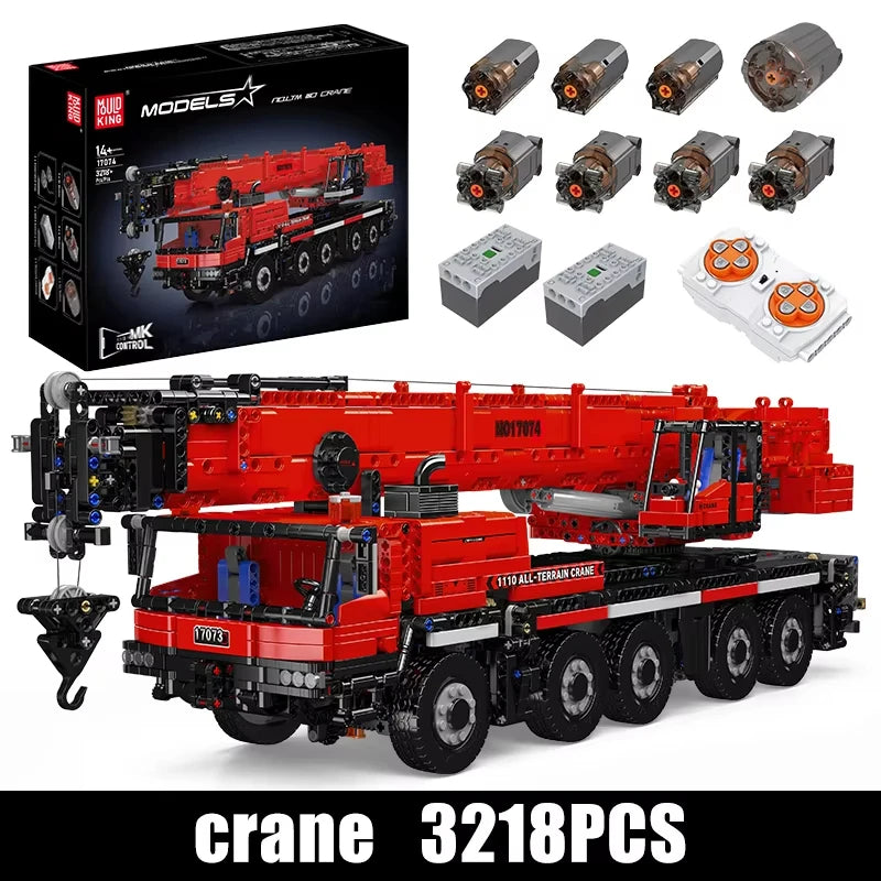 MOULD KING 3218Pcs Remote Control Mobile Crane Building Blocks Toy