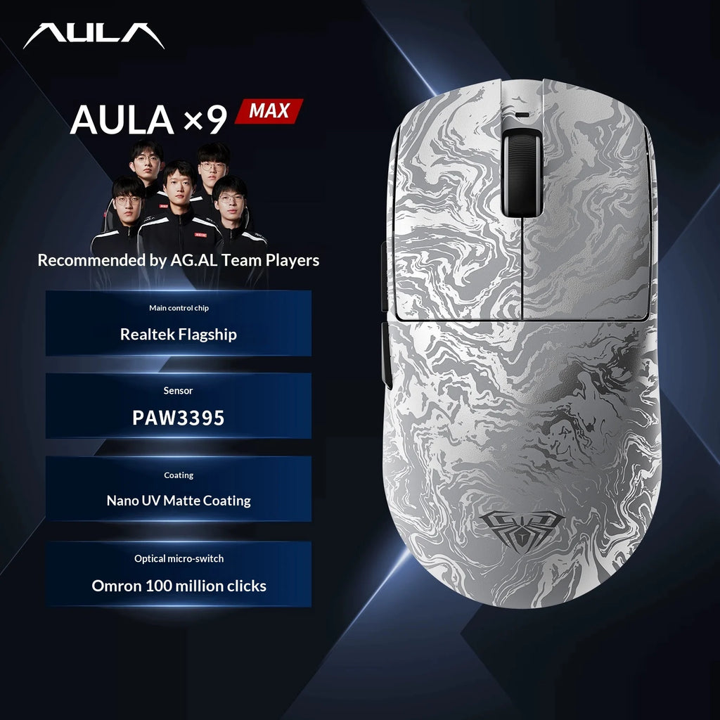 AULA X9 Max Wireless Gaming Mouse - Ergonomic & Ultra-Responsive