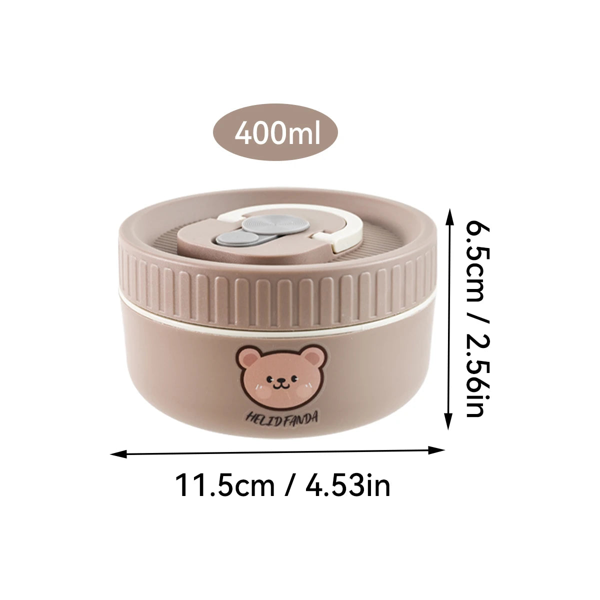 Cute Bear Stainless Steel Insulated Bento Lunch Box for Kids