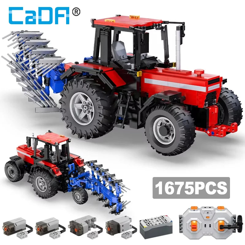 Cada 1:17 City Remote Control Agricultural Vehicle Building Blocks
