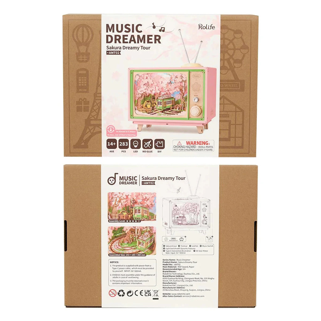 Sakura Dreamy Tour DIY Music Box - 3D Wooden Puzzle with Lights