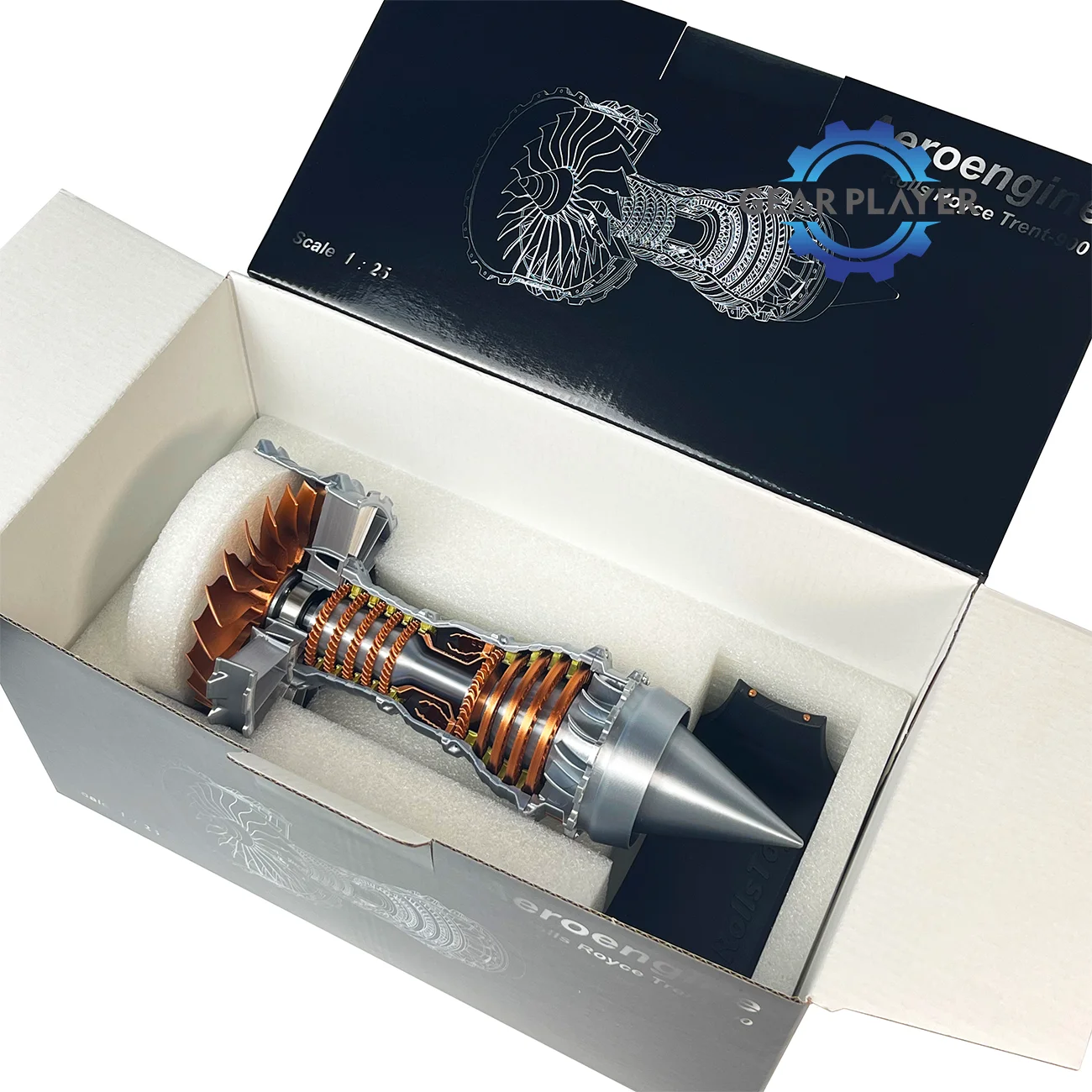 High-Precision TR900 STEM Turbofan Engine Model Kit for Students