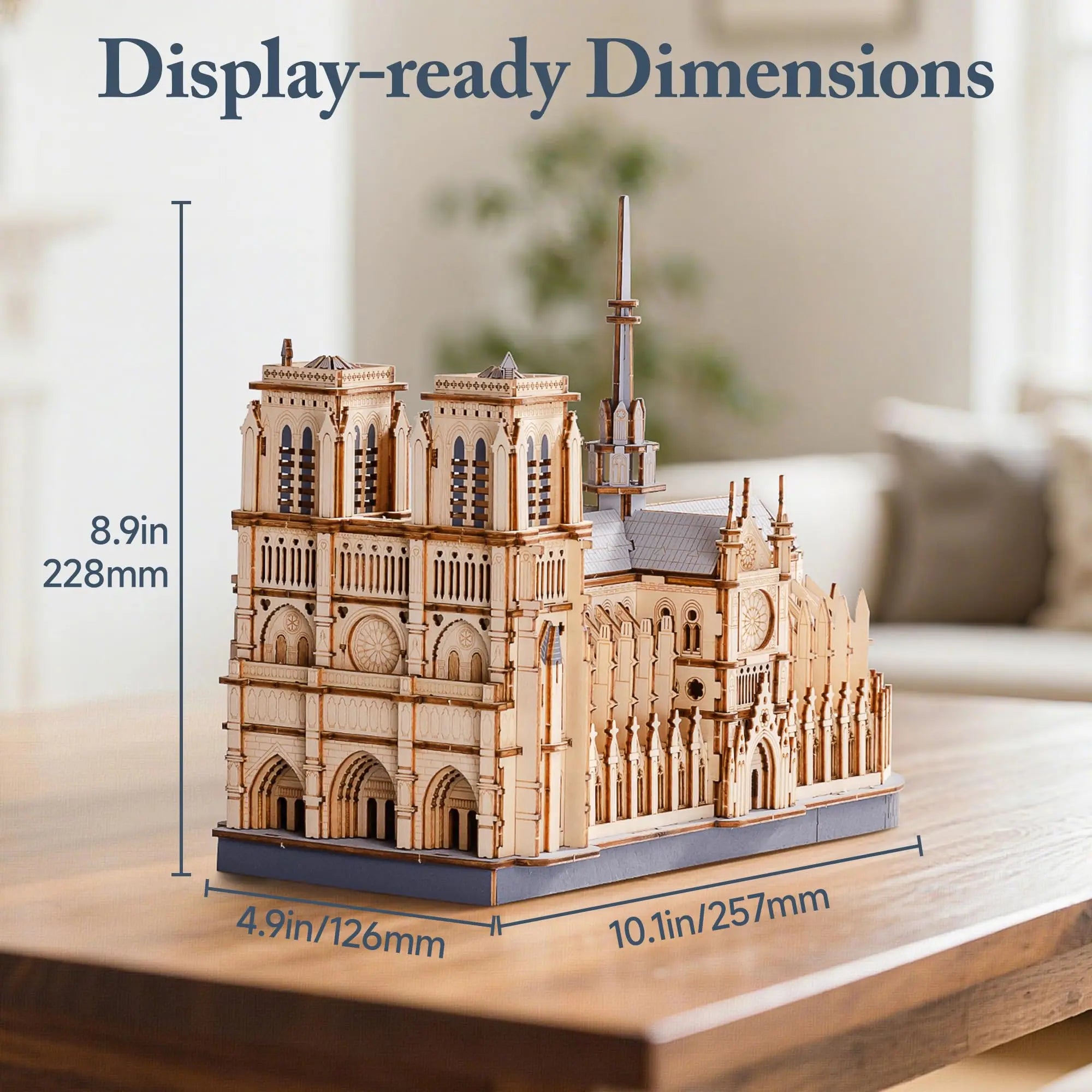 Robotime Paris Cathedral 3D Wooden Puzzle | Architectural Model Kit