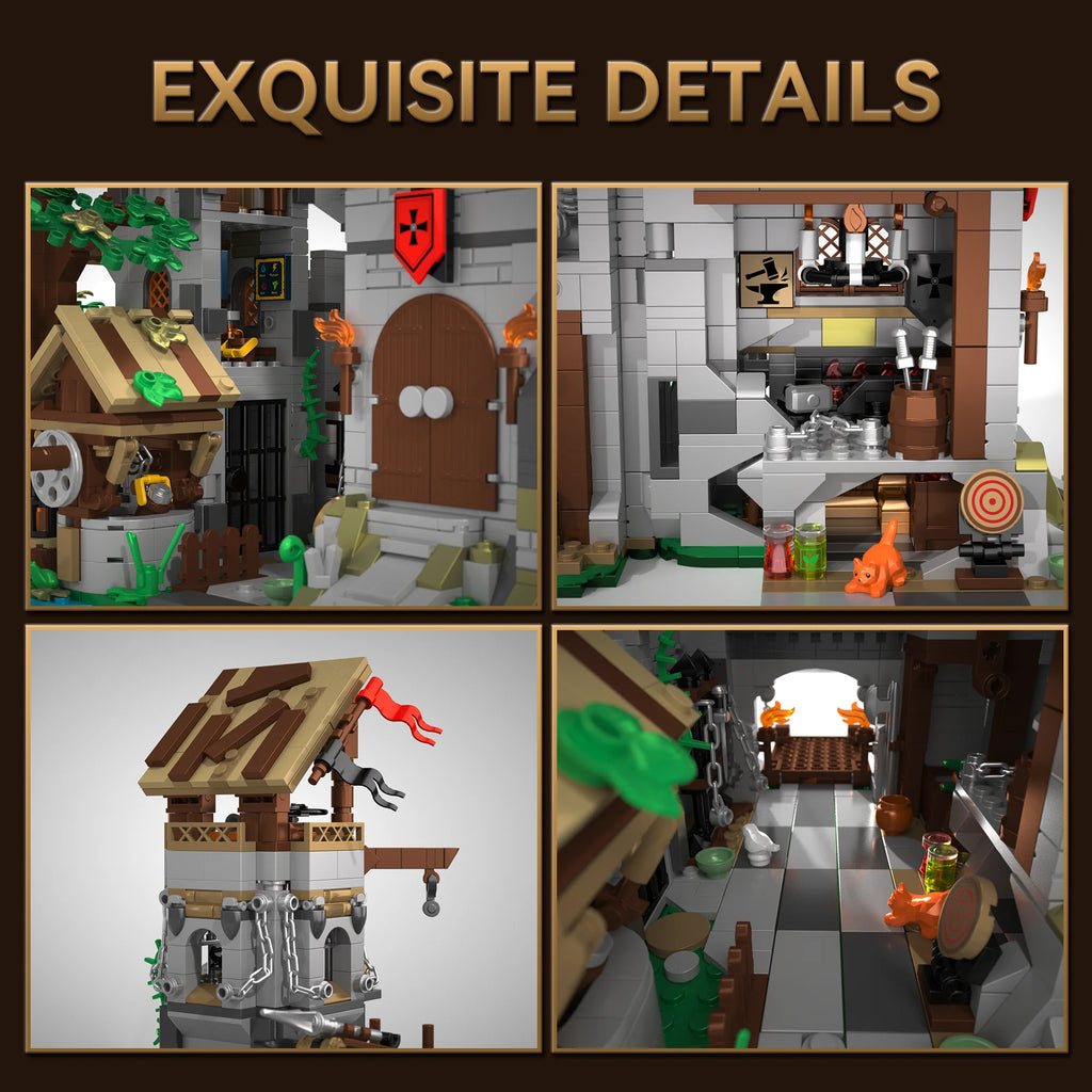 2568PCS Medieval Castle Building Blocks - Holy Spirit Knight's Fortress