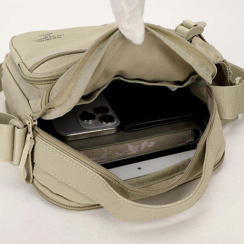 Stylish Men's Crossbody Bag with Bottle Pocket for Travel & Leisure