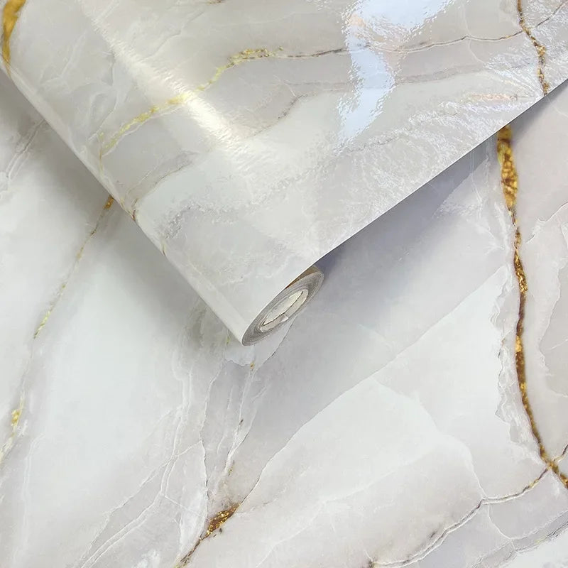 Gilded Marble Waterproof Self-Adhesive Wallpaper for Stylish Interiors