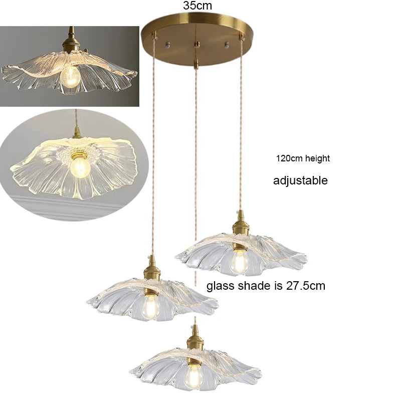 Stylish Glass Pendant Light - Modern Hanging Lamp for Dining & Kitchen