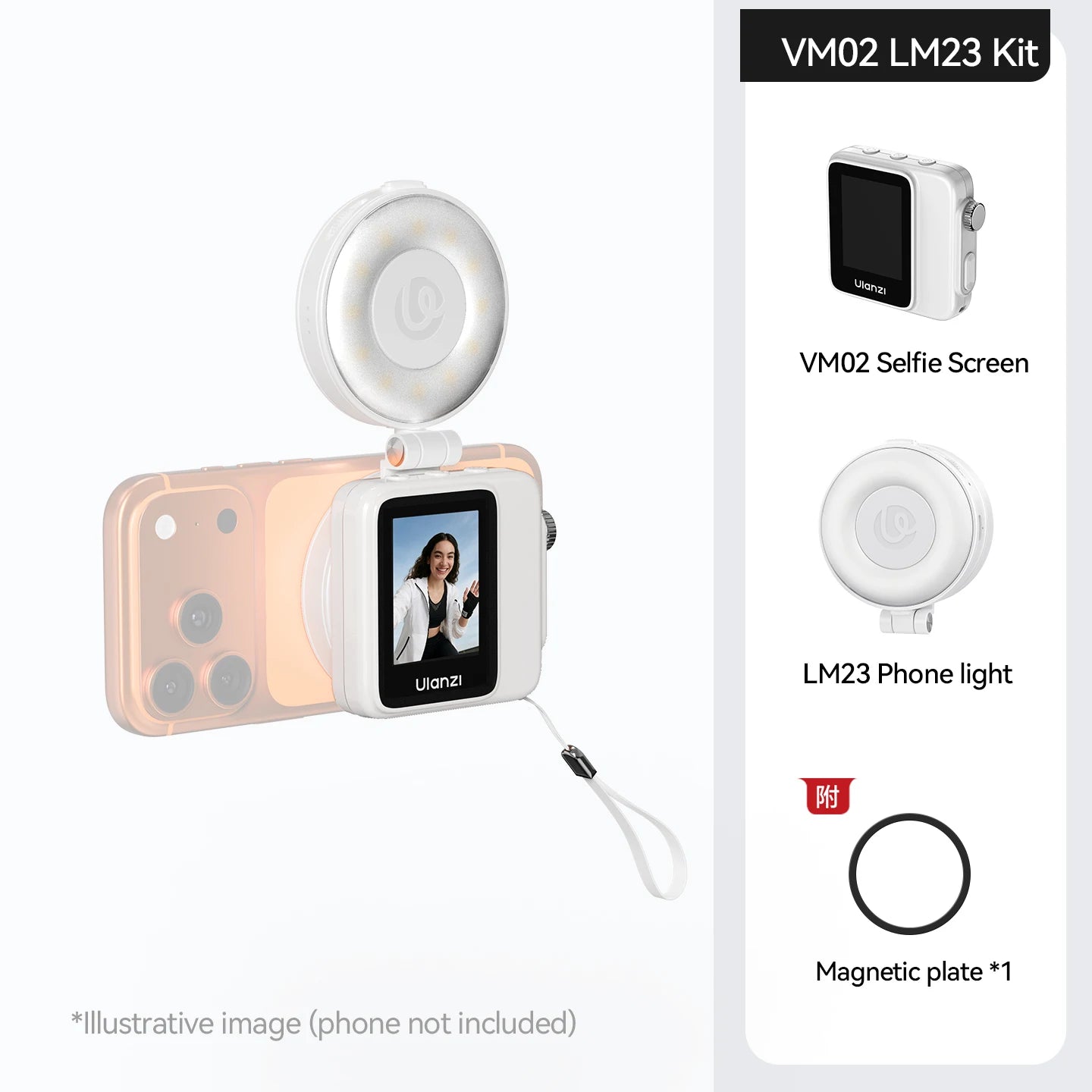 Ulanzi VM02 Magnetic Selfie Screen Monitor for Phone Vlogging