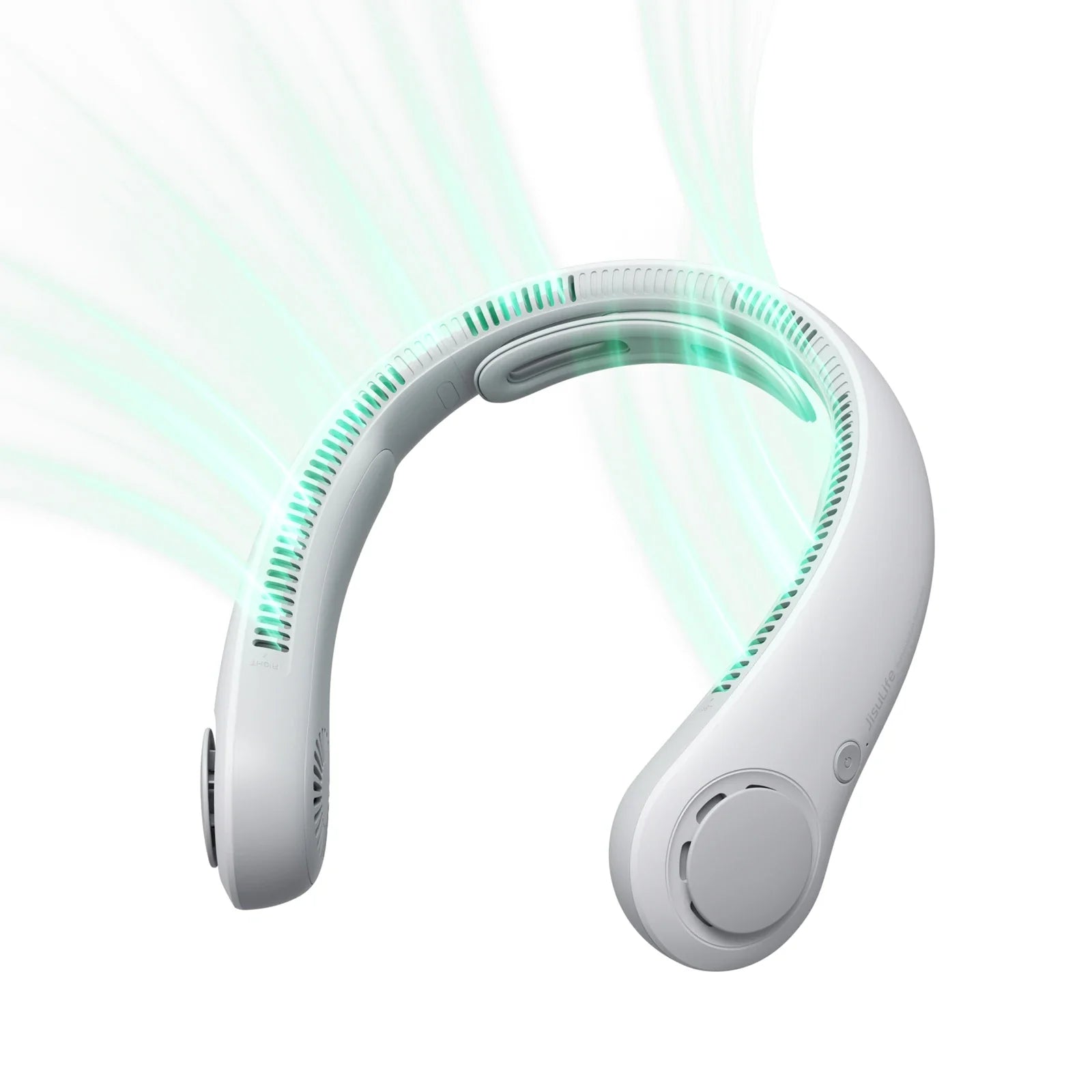 JISULIFE Portable Neck Fan - 5000mAh Rechargeable, 5 Speed Cooling