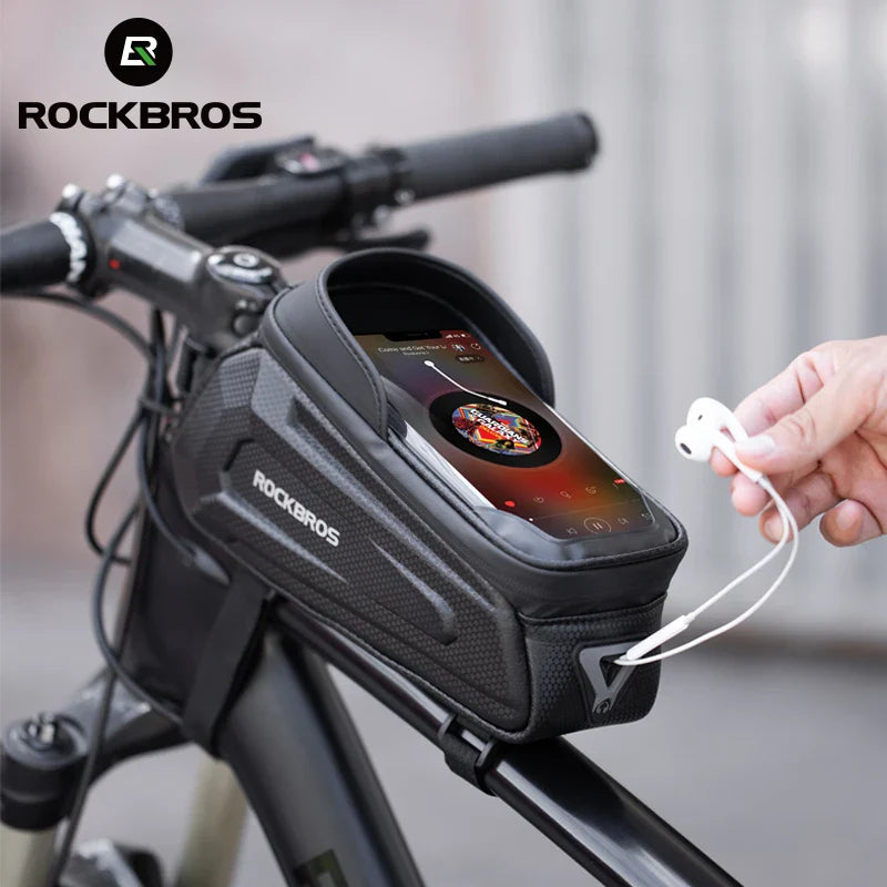 ROCKBROS Waterproof Bicycle Bag for 6.5" Phones - Touch Screen & Reflective