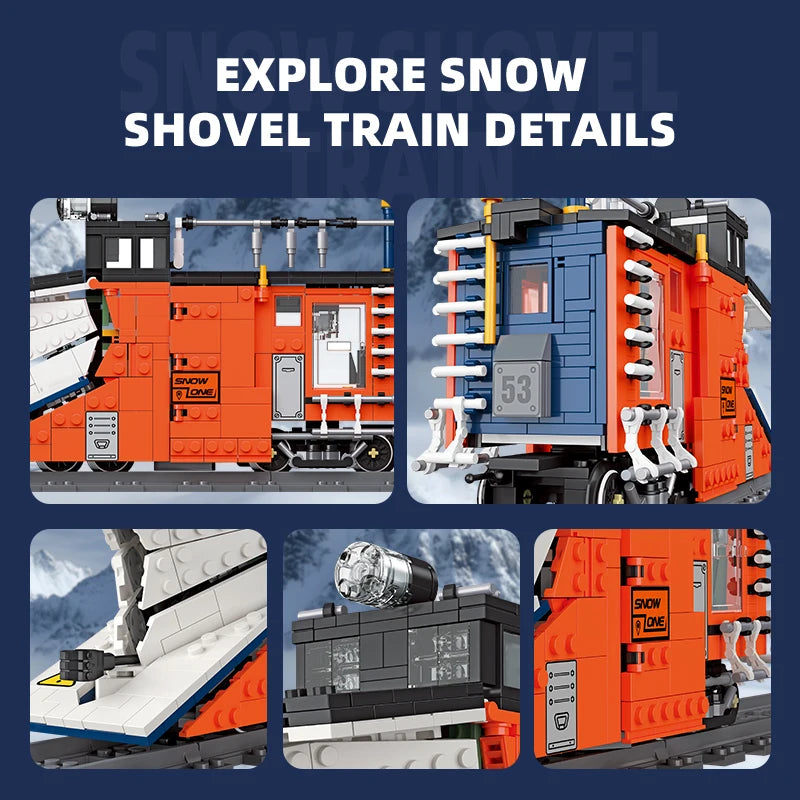 LED Snow Train Building Blocks Toy – Engaging & Creative Play for Kids