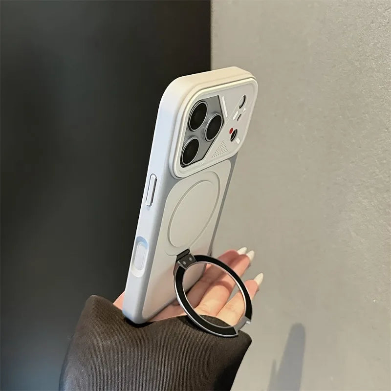 Magnetic Luxury Metal Ring Bumper Case for iPhone 17 Pro & More