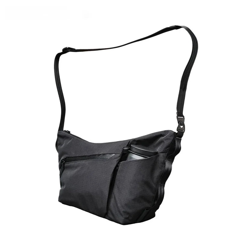 Men's Nylon Crossbody Shoulder Bag - Durable Large Capacity Travel Pack