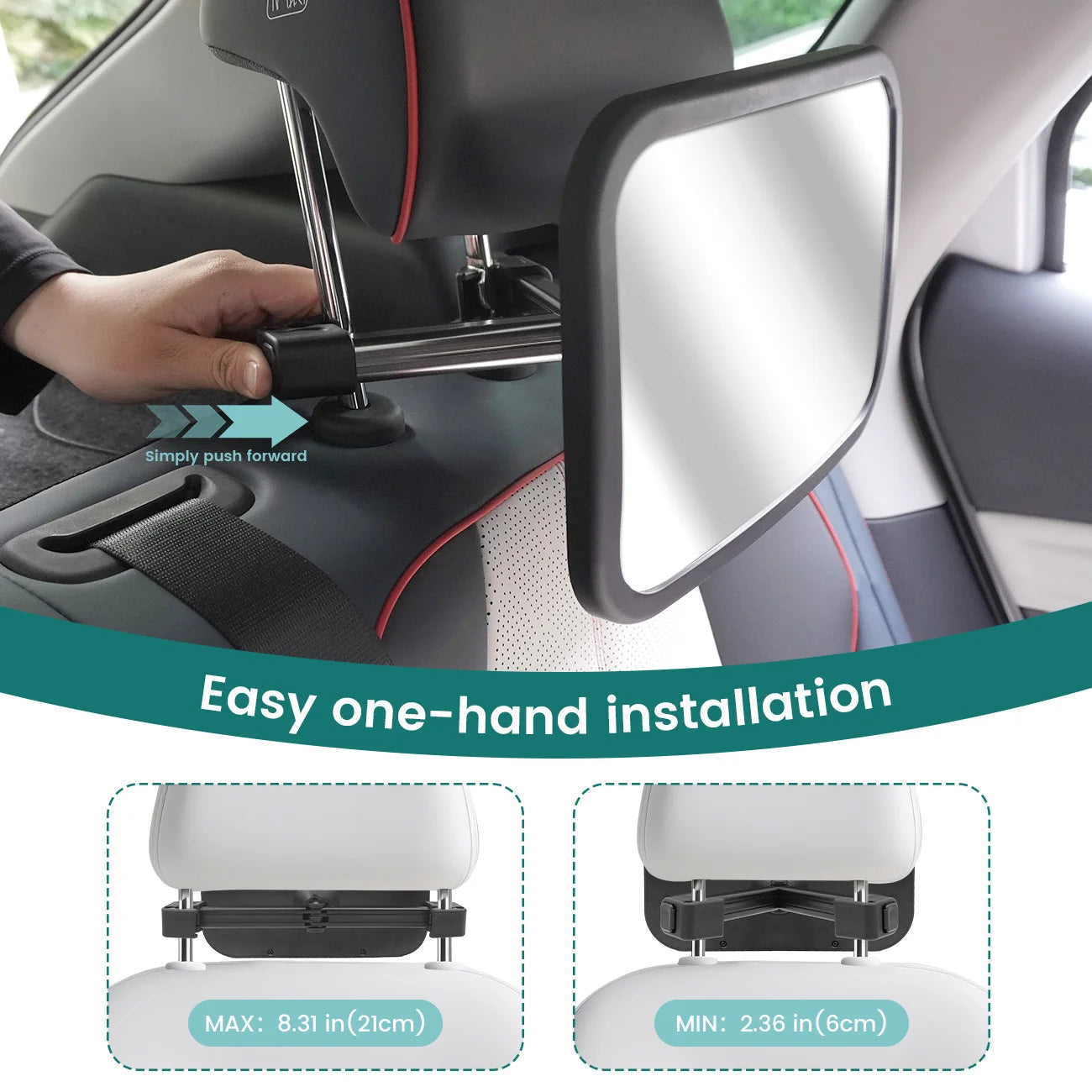 Ultra Stable Baby Car Mirror - 360° Shatterproof Rear Facing Safety