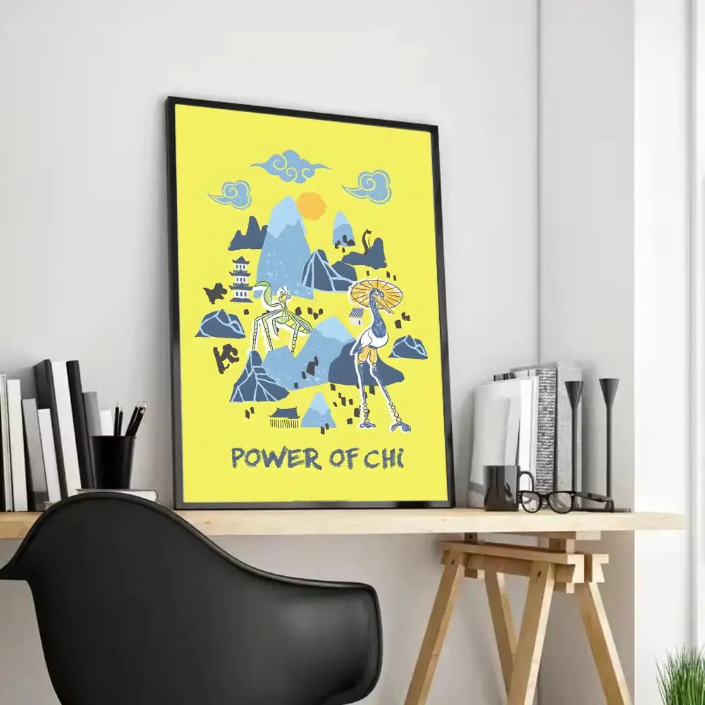 Kung Fu Panda Anime Poster - Waterproof Art for Home & Bar Decor