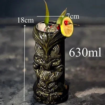 Colorful 450ml Hawaii Tiki Mug - Perfect for Cocktails & Beverages