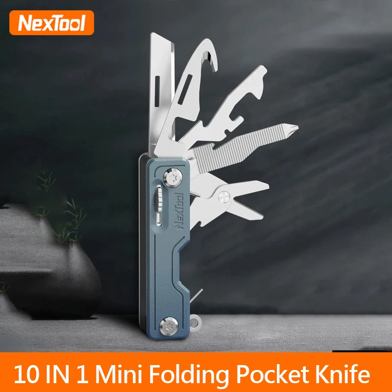 NexTool 10-in-1 Mini Folding Multi-Tool for Outdoor Adventures