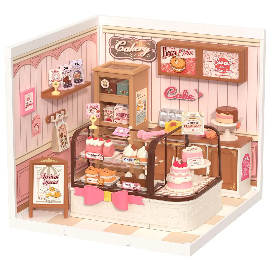 Robotime Rolife Tasty Cake Shop Dollhouse Building Blocks for Creative Fun
