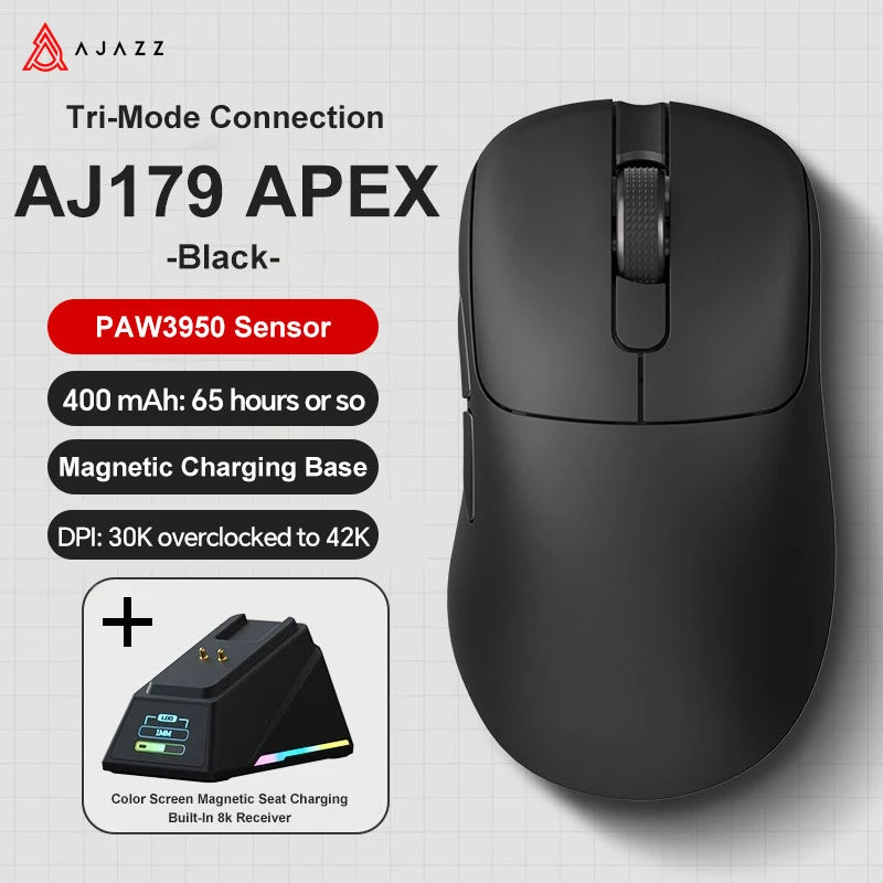 AJAZZ AJ179 V2 MAX 42000 DPI Ergonomic Wireless Gaming Mouse
