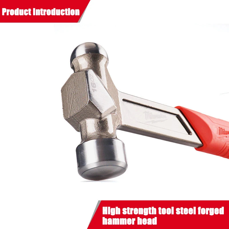 Milwaukee 16oz Steel Ball Peen Hammer - Shockshield Grip