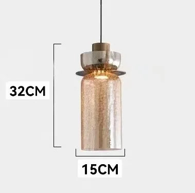 Modern Clear Glass Pendant Light Fixture for Home & Restaurant