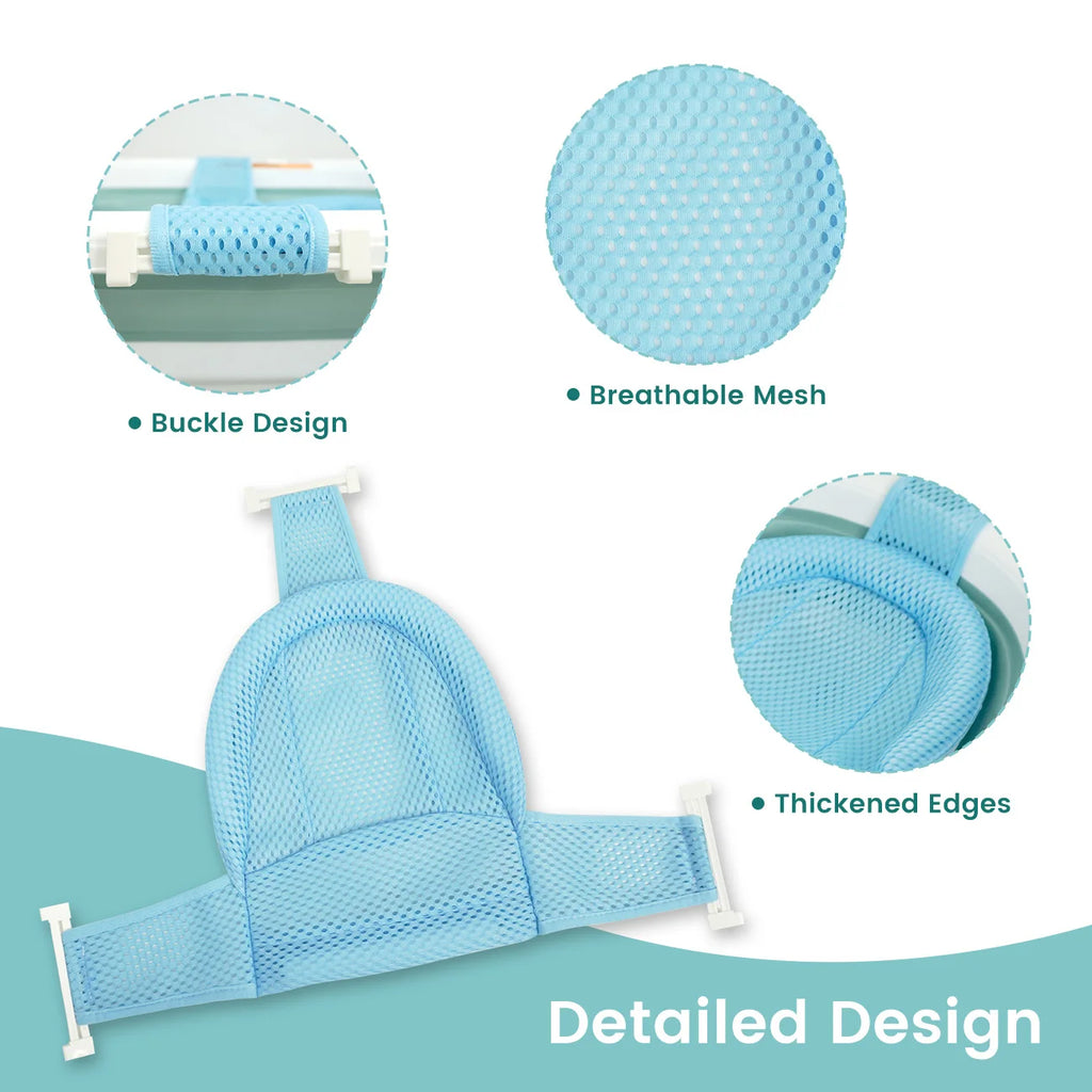 Non-Slip Baby Bath Support Mat for Newborns - Comfortable & Safe