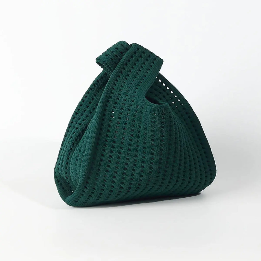Handmade Colorful Knit Tote Bag for Women – Stylish & Casual